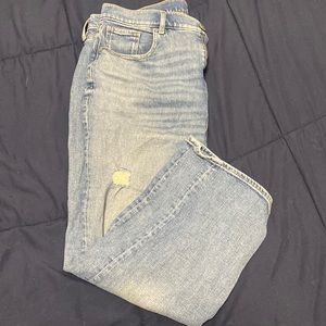 LOFT High waist straight crop jeans